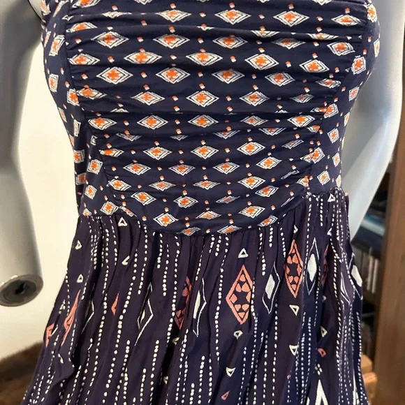 Gorgeous Roxy Navy Strapless Mini Sundress❤️M - Picture 5 of 10